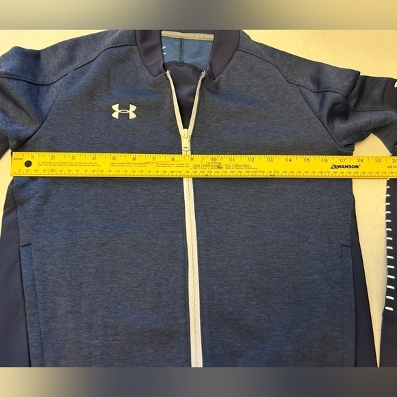 Under Armour women’s qualifier hybrid warm up blue zip up jacket in size XS B14 - Picture 4 of 9
